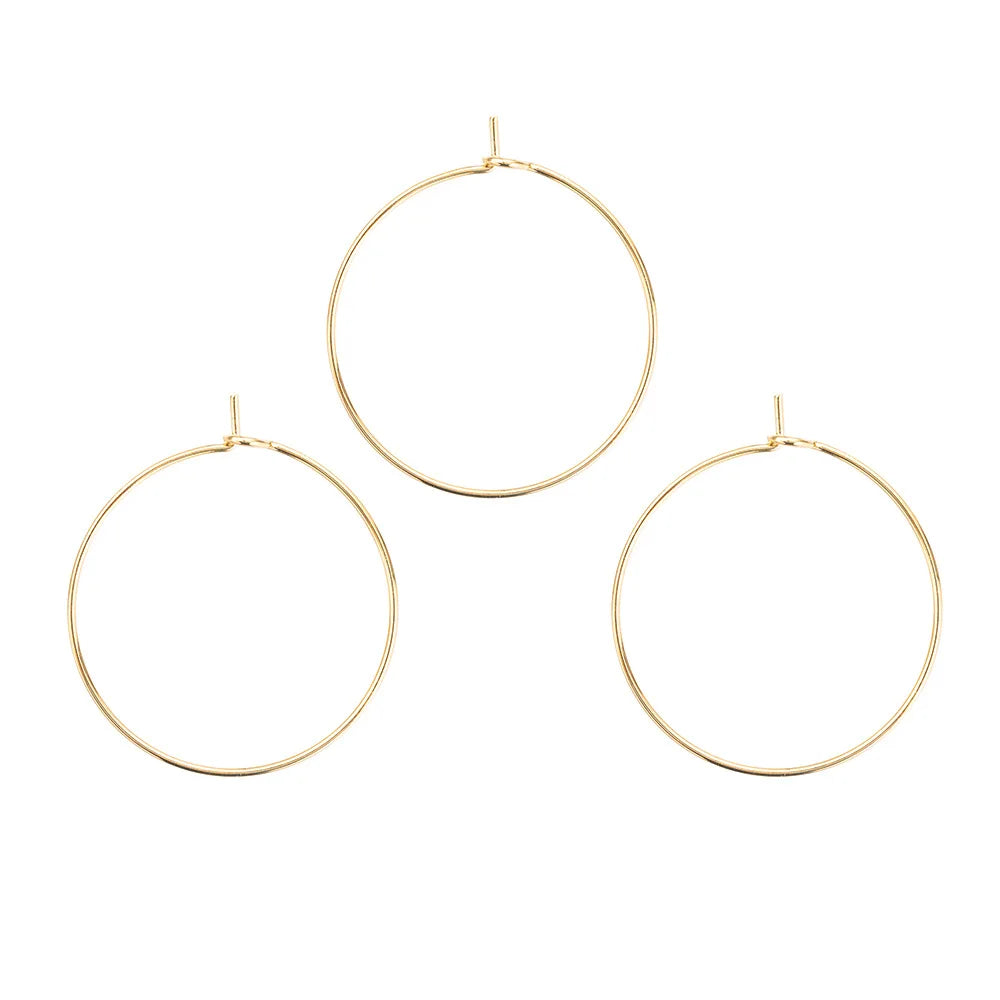 2023 Factory Handmade Diy Earrings Accessories Multi-size Circle Pendant Gold Silver Earring Hoops