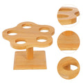 JUNJI 1pc Child-Size Ice Cream Cone Rack Wood Sushi Roll Holder and Stand for Promotional Party Supplies
