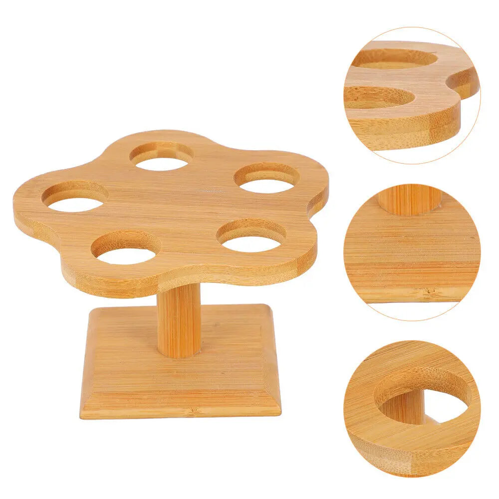 JUNJI 1pc Child-Size Ice Cream Cone Rack Wood Sushi Roll Holder and Stand for Promotional Party Supplies