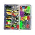 Newbility 106pcs Customized Fishing Tackle Box Hard Soft Fishing Lure Accessories Hooks Swivels Fishing Lures Kit Combo MegaBDM