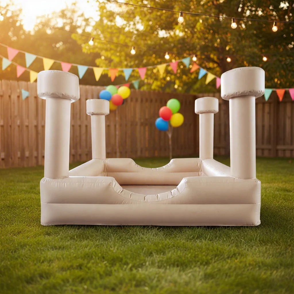 New Popularity 10X10ft White Bounce House Inflatable Flick Ball Pit Soft Play Inflatable Toddler Game High on Playgrounds New