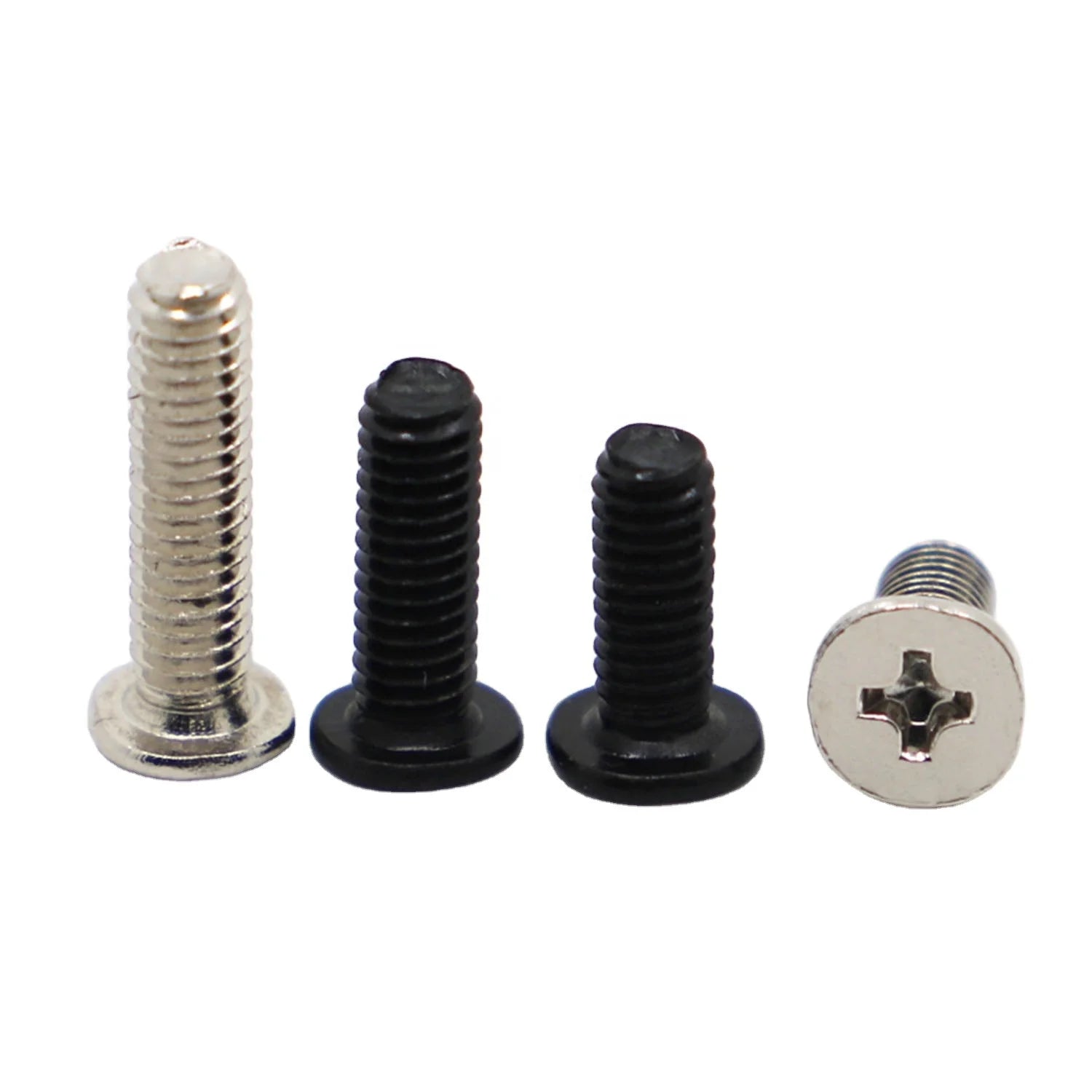 SDPSI  CM Black Carbon Steel / Nickel Plated Phillips Laptop Screw M2 M2.5 M3 M4 Cross Ultra Thin Flat Wafer Head Bolts