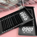 Premium Russian Velvet Cashmere Matte Black Lash Trays and Extensions Volume Custom Logo Wholesale