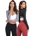 Custom Women Workout Long Sleeves Crop Vest Sports Fitness Sweatshirt Gym Active Wear Yoga Running Dancing Top