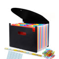 Custom Office Supplies Filing Products A4 FC Organizer case 12 13 24 36 48 Pockets Expanding File Folder with Dual Elastic Cord