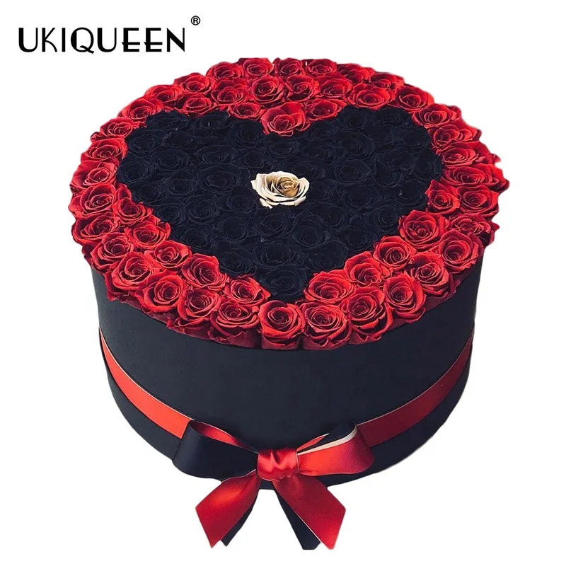 Wholesale Long Life Lasting Natural Real Eternal Rose Flower Rose Preserved Flower Head Preserved Rosas Eternas