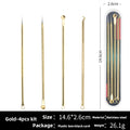 FX-T125 Four Piece Set Electroplating Acne Blackhead Pimples Needles Beauty Tools Wholesales Stainless Steel Acne Needle 4 Pcs