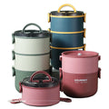 Portable Stainless Steel Bento Insulated Thermos Stack Lunch Box Food Box for School