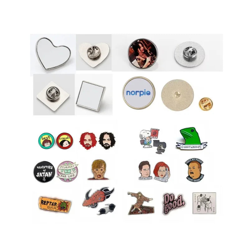 Tag Badge Custom Gold  Pin Button Badge Sublimation Metal Badge