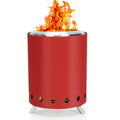 Stainless Steel Portable Tabletop Smokeless Outdoor Fireplace with Detachable Mini Stove for Patio Use Wood Chips Fuel