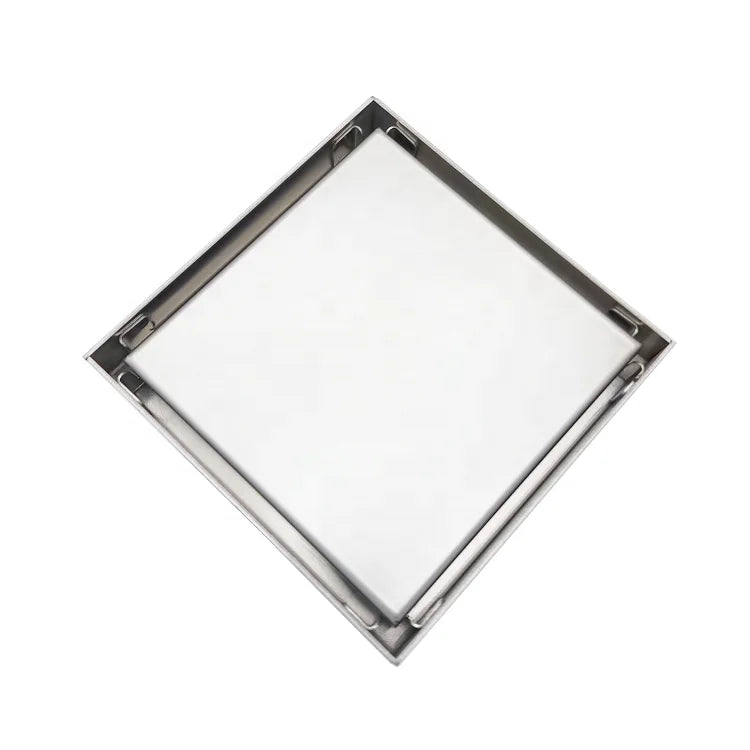 5 Inches 120x120mm Stainless Steel Hidden Floor Pipe Waste Insert Bath Shower Grate Drainer Tile Insert Floor Drain