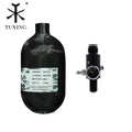 TUXING CE Customized Convenient 0.8L 4500Psi 300Bar 30Mpa Portable High Pressure Diving PCP Composite Carbon Fiber Air Cylinder
