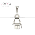 Professional Factory Customized Product Spaceman Shaped Shiny Silver Cute Pendant Stainless Steel Astronaut Pendant