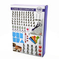 100PCS Russian Nozzles Set Cake Kit Cream Bags Measure Spoons Cake Decorating Supplies Cake Decorations