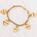 Customization 304 Stainless Steel Bracelet Love Heart Bracelets Wholesale