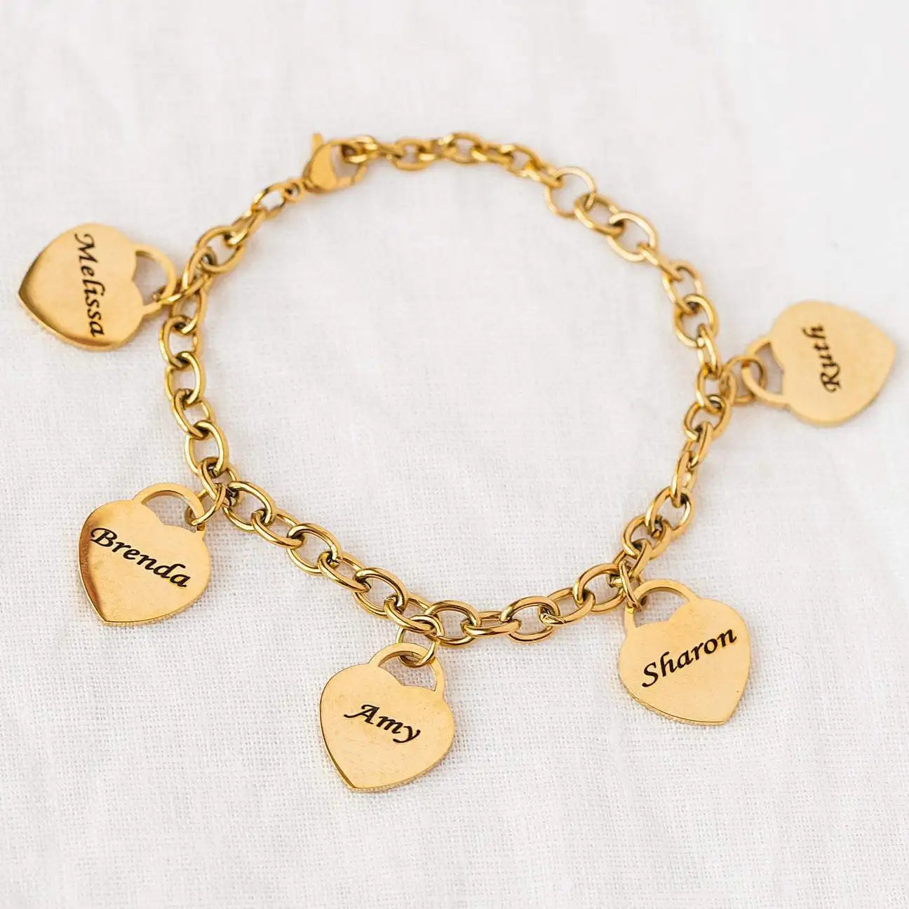 Customization 304 Stainless Steel Bracelet Love Heart Bracelets Wholesale