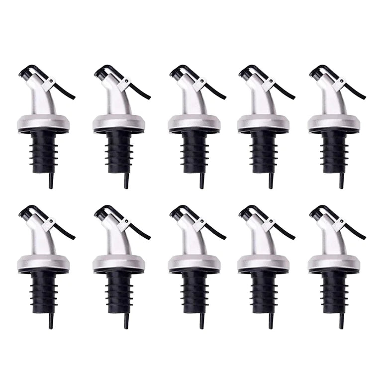 Factory Wholesale Plastic ABS Easy Open End Non Spill Oil Bottle Stopper Kitchen Press Type for Soy Sauce Vinegar Spice Bottles