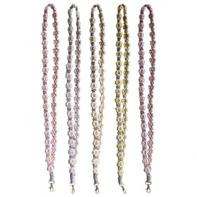 Long Mobile Phone Straps Keychain Sling Accessories Multifunctional Rope Chain Lanyard Key Chain Boho Hand Woven Flower Keychain