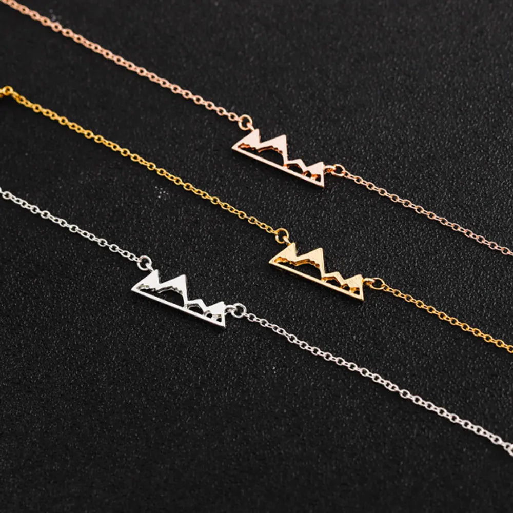 Wholesale Brass Alloy Mountains Charm Rope Chain Bracelet Jewelry China Manufacturer Supplier