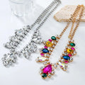 2024 Crystal Water Drop Choker Necklaces for Women Water Drop Clavicle Chain Necklaces Statements Jewelry