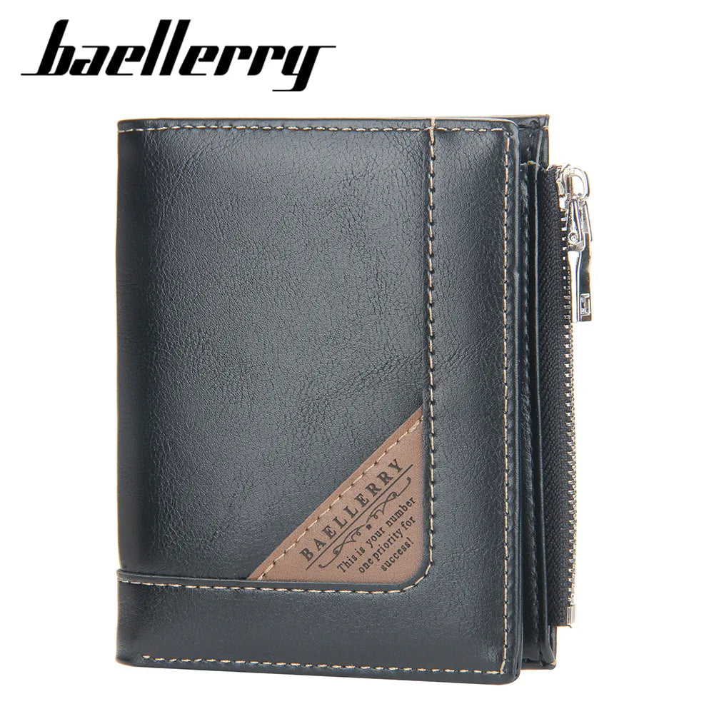 2026 Latest Mens Wallet Bag New Fashion PU Leather Short Purses Multi-functional Card Bag for Men