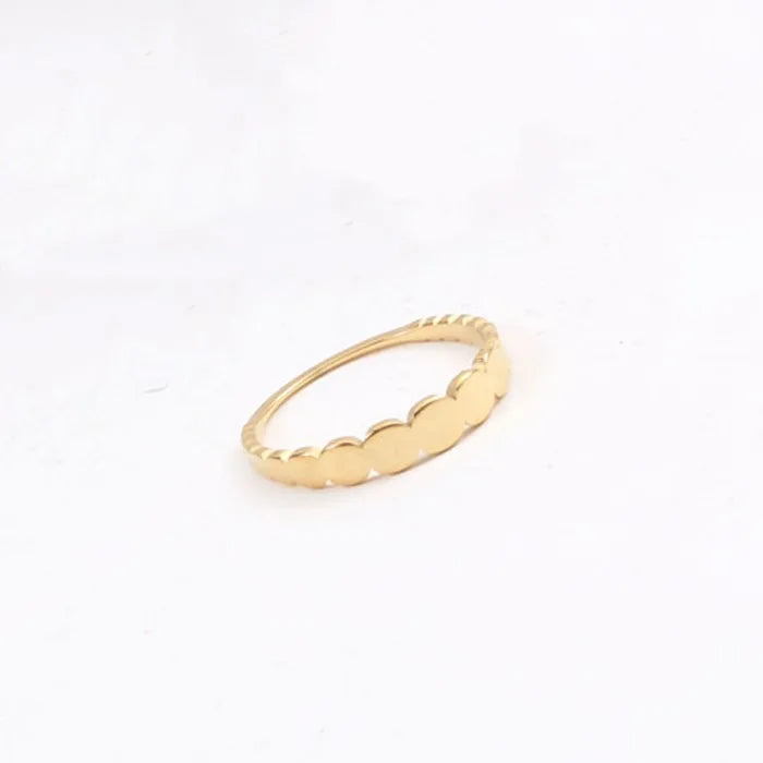 Minimalist Stainless Steel Small Dainty Geometric Round Ring