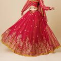 Exquisite Golden Floral Super Large 720 Degree Around Lace Half Skirt for Dance Stage Performance Show Dress Skirt  Wear