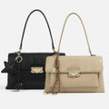 Women's PU Leather Simple Handbag Custom Wholesale Fashionable Small Square Bag with Lining Ladies Armpit Shoulder/Slung Bag