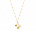 Milskye Elegant Luxury Jewelry Gold Plated S925 Freshwater Pearl Hyacinth Flower Pendant Necklace