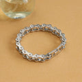 Trendy 12mm Stainless Steel Bicycle Chain Bracelet for Men Silver Bike Chain Bracelet
