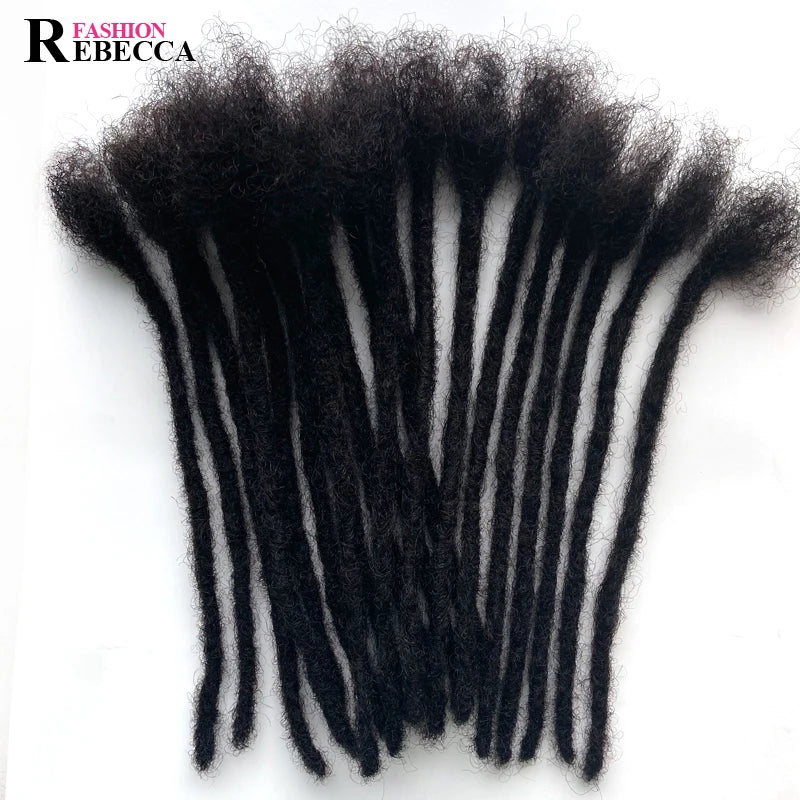 100% Human Hair Dread Lock Braid 12'' - 20'' Natural Afro Dreadlock Extensions Rebecca Fashion