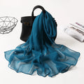 Women Foulard Solid Color Chiffon Georgette Scarf Bandana Elegant Long Shawl Hijab Summer Sun protection