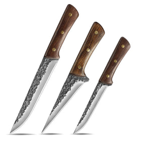 High Carbon Stainless Steel Boning Knife Cleaver Kitchen Fish Fillet Knives Wenge Wood Handle Cooking Tools
