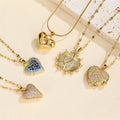 Designer Fashion Jewelry 18K Gold Plated Stainless Steel Necklace for Women Heart Shape Necklace