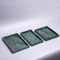 Modern Jewelry Ornaments Cosmetic Marble Serving Tray Natural Stone Rectangle with Edge