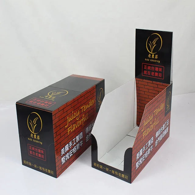 Portable Recycled Materials Corrugated Cardboard Self Erecting Carton Box Ready-to-Use Shelf Tear-Away Eco-Friendly Disposable