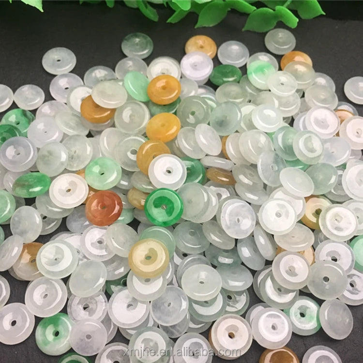 Parts Accessories Jade Grade a Myanmar Accessories 9Mm Color Buckle Craft Accessories Wholesale