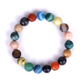 Universe Galaxy Bracelet Solar System Adjustable Eight Planets Men Bracelets Adjustable Natural Stone Beads Star Women Bangles