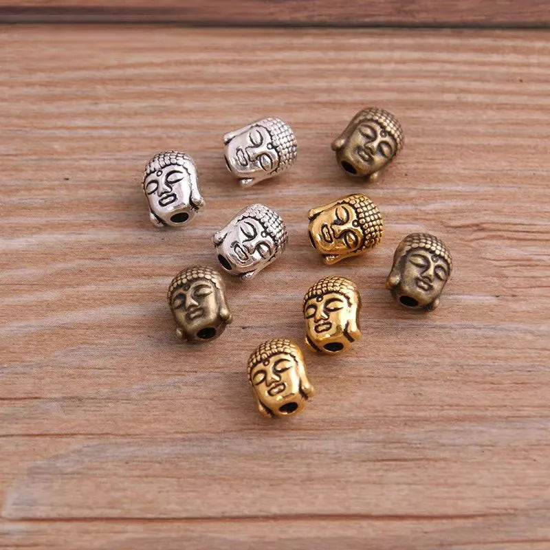Buddha Head Portr Bead Spacer Bead Charms for Diy Beaded Bracelets Jewelry Handmade Making