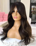 Glueless HD Lace Natural Wave Highlight Color Best Quality Brazilian Virgin 100% Human Hair Lace Front Wigs