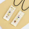 Natural Real 7 Chakra Selenite Gemstone Wire Wrap Pendant for Necklace Making 5CM