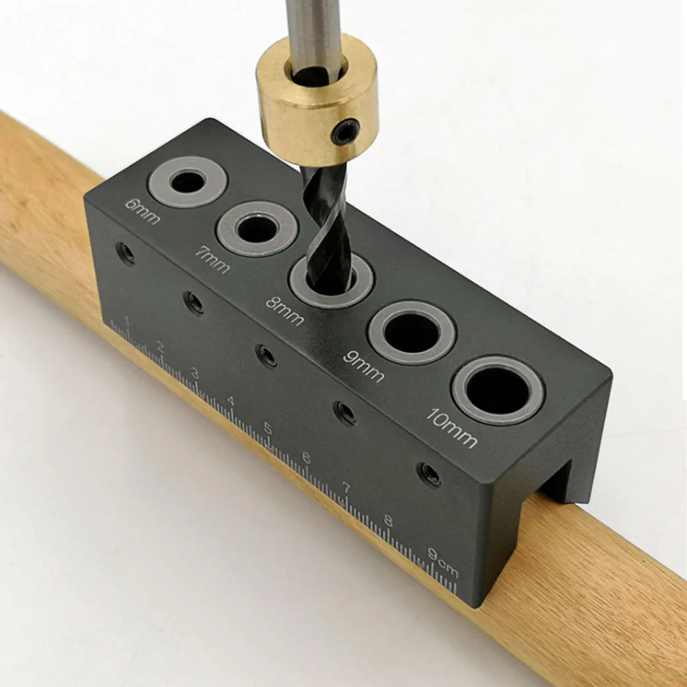 Aluminum Alloy Round Tube Right Angle Drill Guide DIY Hole Locator Woodworking Tool-Woodworking Hole Puncher for Round Pipes