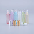 10ML Empty Lip Gloss Containers Colorful Perfume Essential Oil Roll on Glass Bottle Sample With Roller Metal /Glass Ball