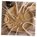 Factory Vintage Elegant Pearl Necklace  Pearl Wedding Choker Necklace for Women Charm Bead Necklaces