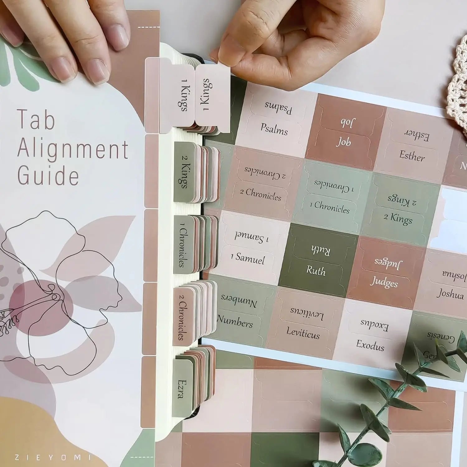 80Pcs Matte Neutral Bible Tabs with Alignment Guide Morandi Colored Bible Journaling Stickers Custom Index Bible Tabs