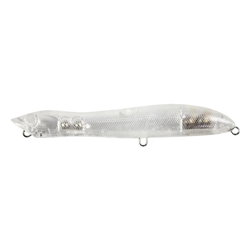 New 5g/80mm 16g/125mm Unpainted Blank Bait Body Fishing Bait Blank Plastic Bait Topwater Pencil Lure
