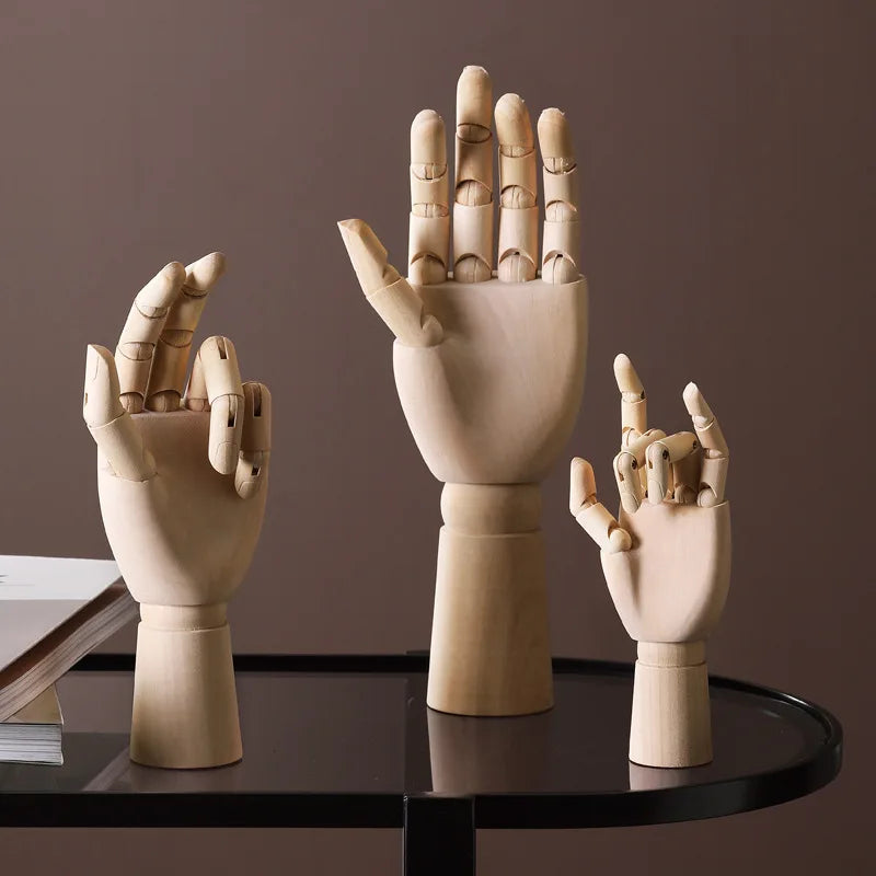 High-Quality Wooden Hands Wood Carving Ornaments Wood Crafts Handicrafts Home Decoration for Sale