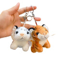 Wholesale Plush Keychain Toys Tiny Stuffed Animal tiger Keychain Soft Toy Plush Animal Keyring Tiger Keychain for Kids Bag Charm