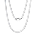 Hot Sale 925 Sterling Silver Hip Hop Mens 3.3mm 4.5mm Flat Snake Choker 18k Gold Plated Herringbone Necklace Jewelry