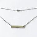 Factory Wholesale Jewelry ODM OEM Custom Engraved Name Logo Stainless Steel 18K Rose Gold Plated Bar Pendant Necklace Jewelry